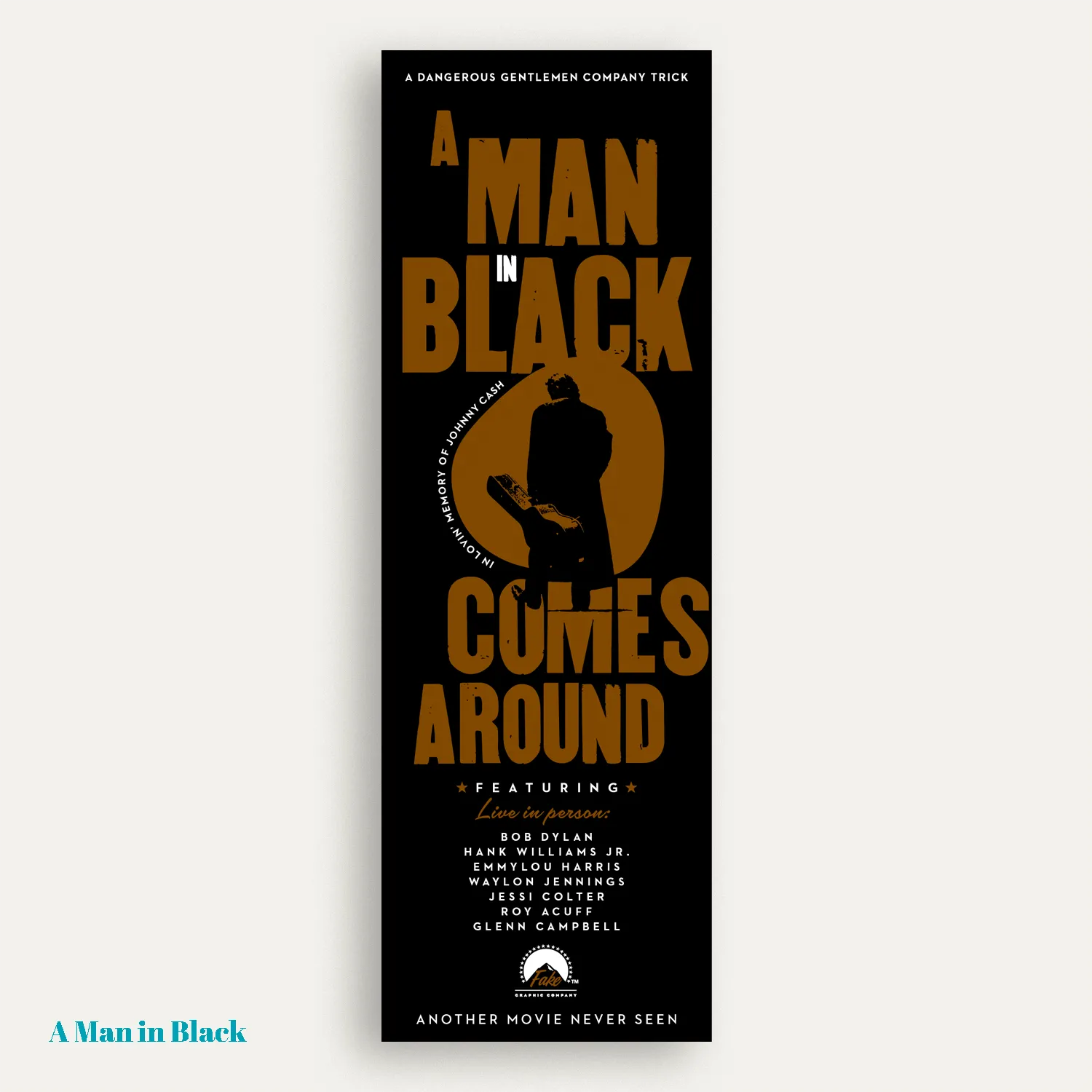 A Man in Black 2 Still-life del Pannello decorativo con orientamento verticale ‘A man in black comes around’ della linea Movie Trick ispirata al cinema vintage