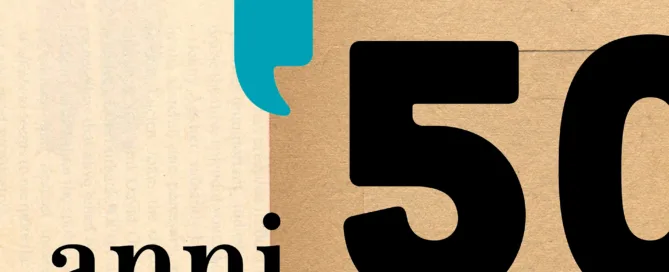 copertina rettangolare con scritta anni'50