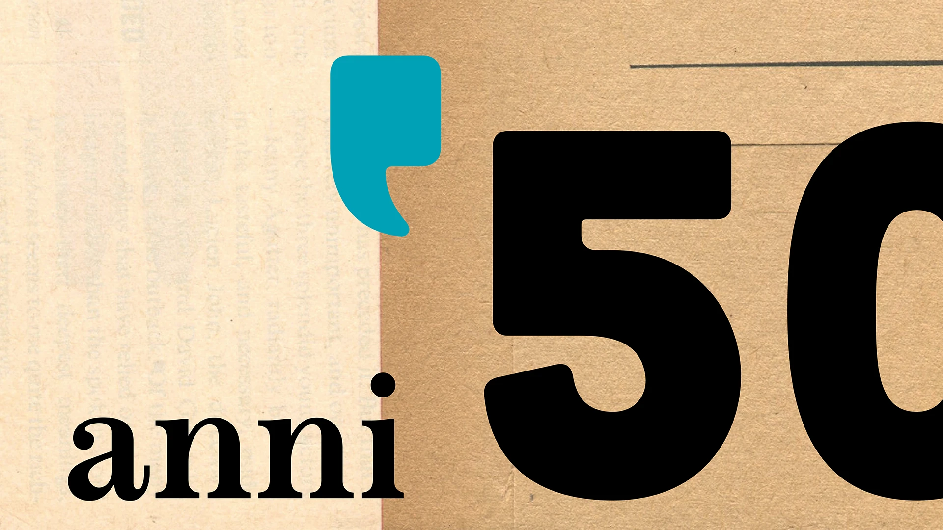 copertina rettangolare con scritta anni'50